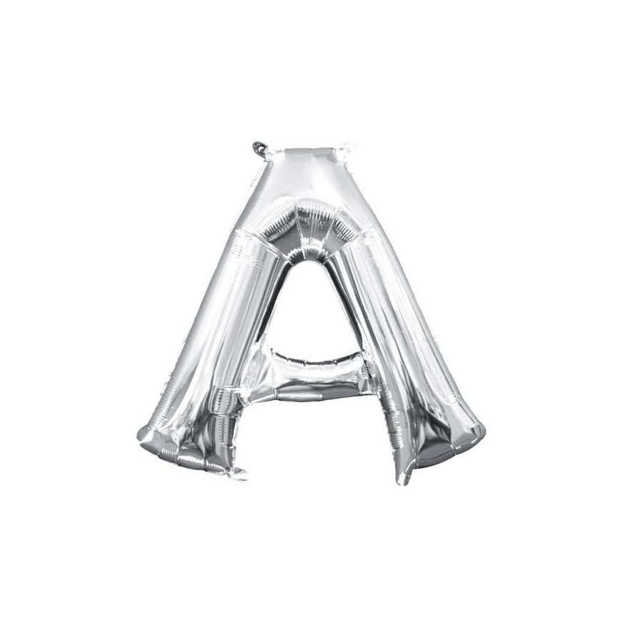 13in Air-Filled Silver Letter Balloon (A)